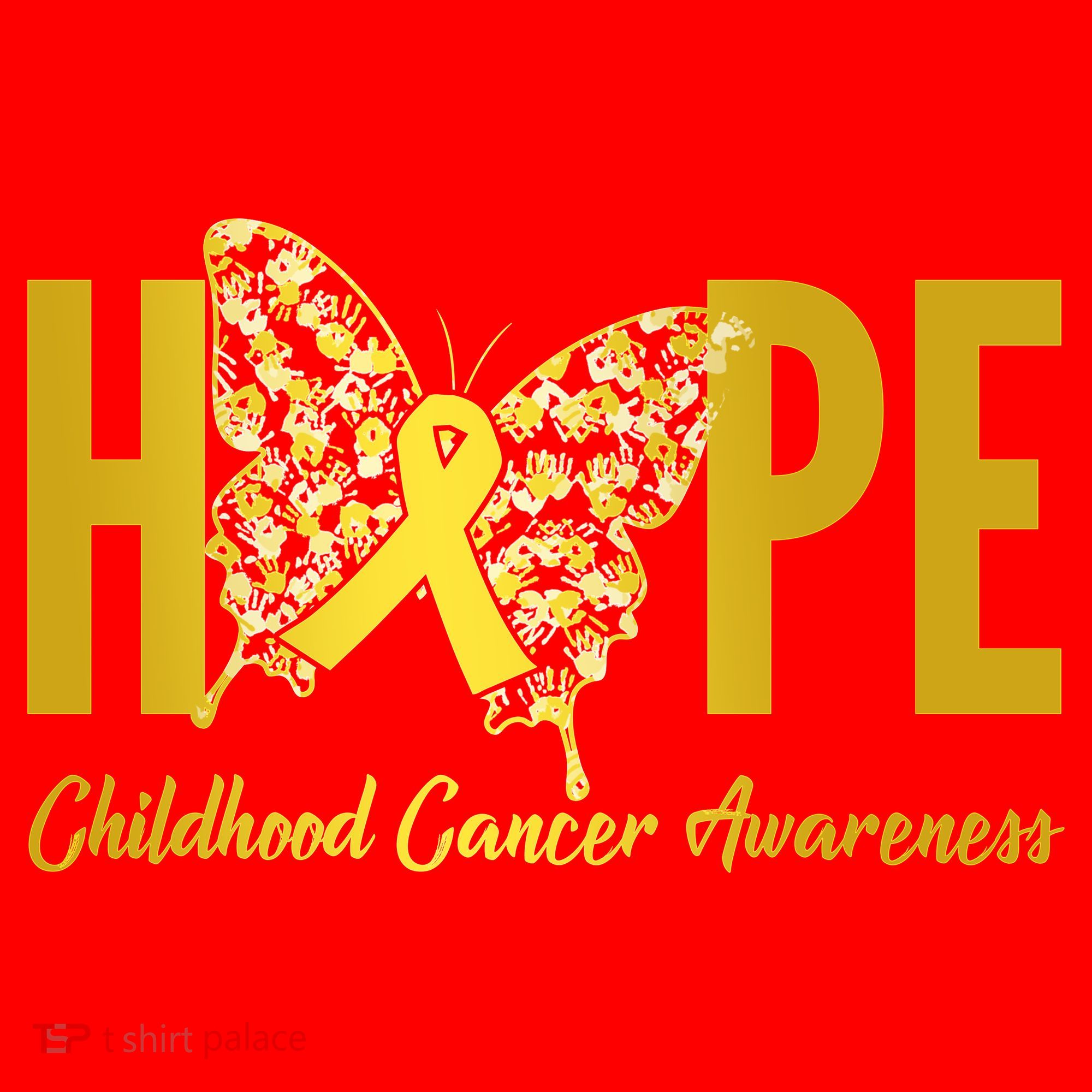 Hope Childhood Cancer Awareness Butterfly Santa Hat