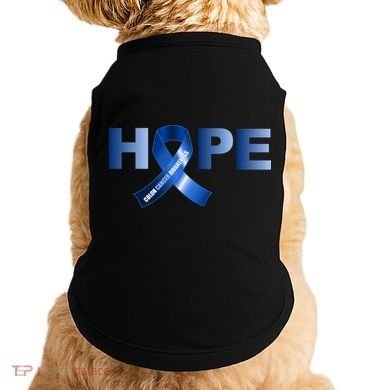 Hope Colon Cancer Awareness Fight Logo Doggie Tank