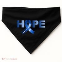 Hope Colon Cancer Awareness Fight Logo USA-Made Doggie Bandana thumb 0