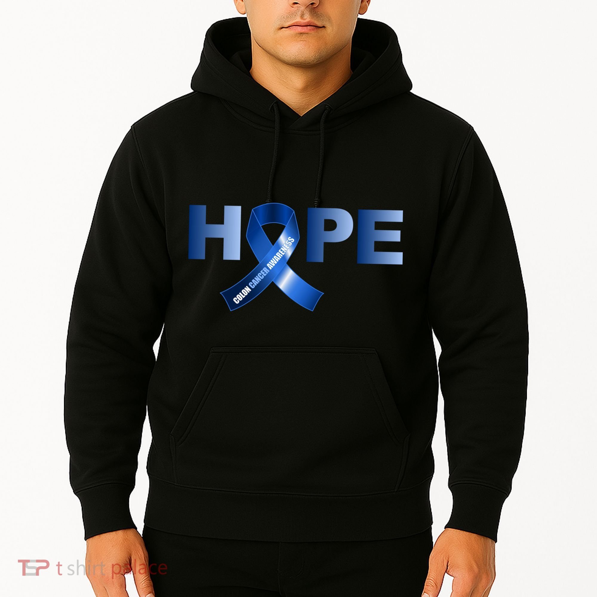 Hope Colon Cancer Awareness Fight Logo Hoodie