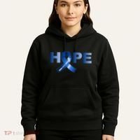Hope Colon Cancer Awareness Fight Logo Hoodie thumb 5