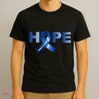 Hope Colon Cancer Awareness Fight Logo T-Shirt thumb 3