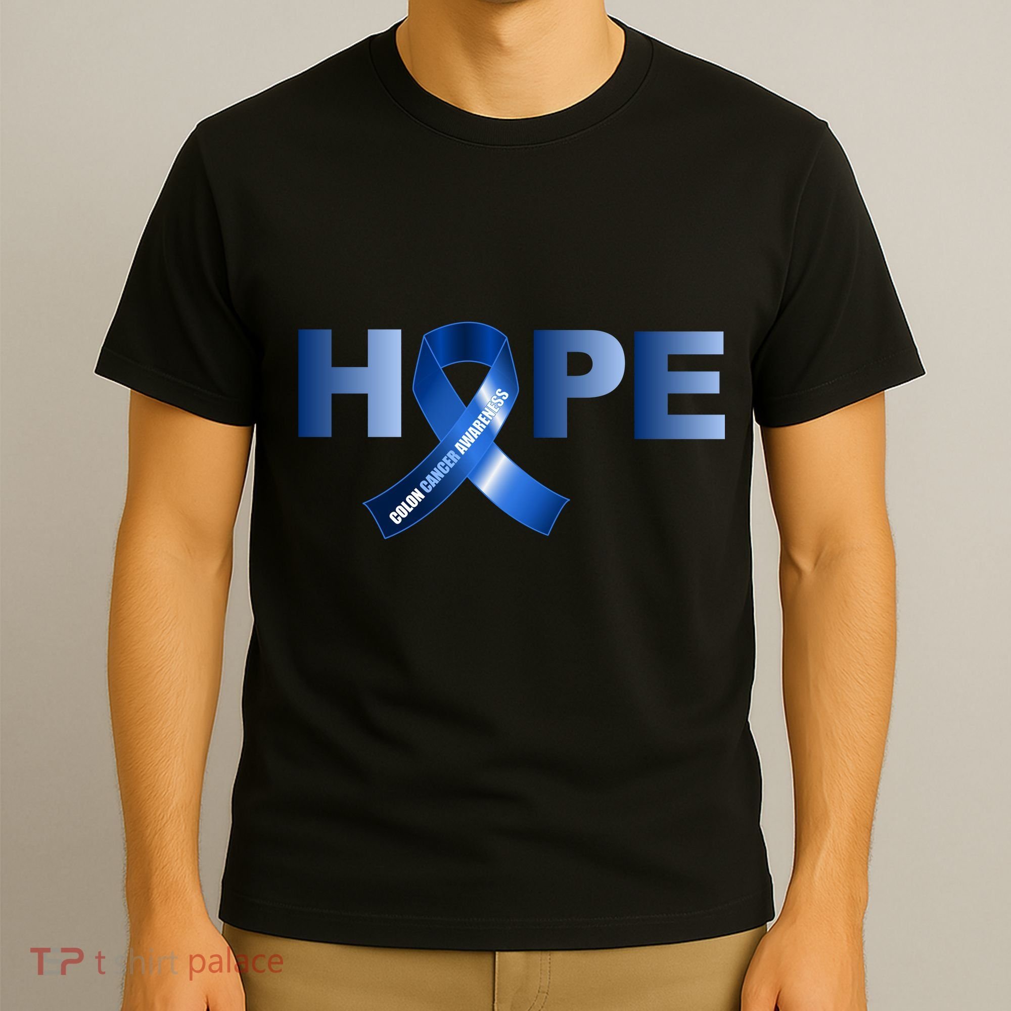 Hope Colon Cancer Awareness Fight Logo T-Shirt