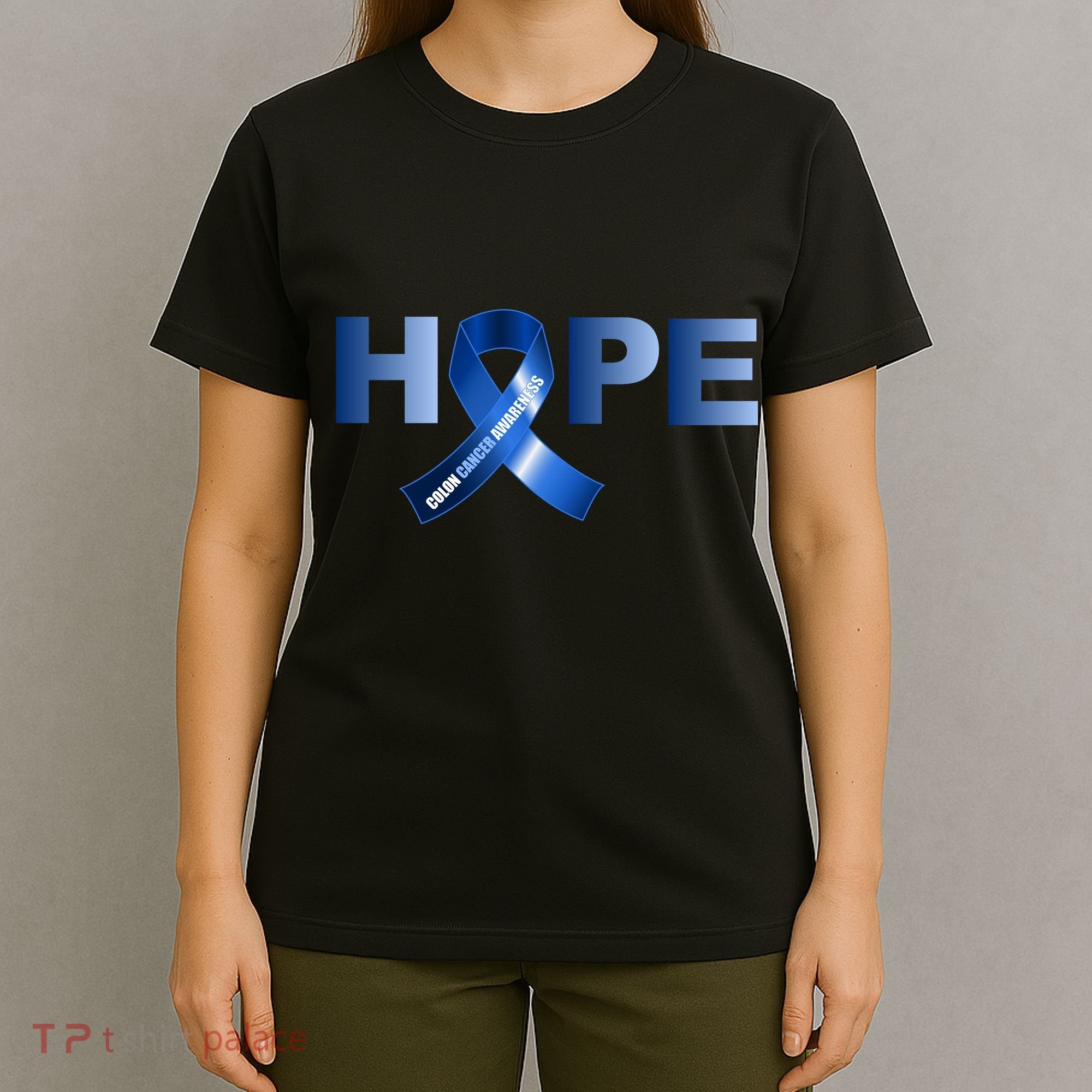 Hope Colon Cancer Awareness Fight Logo T-Shirt