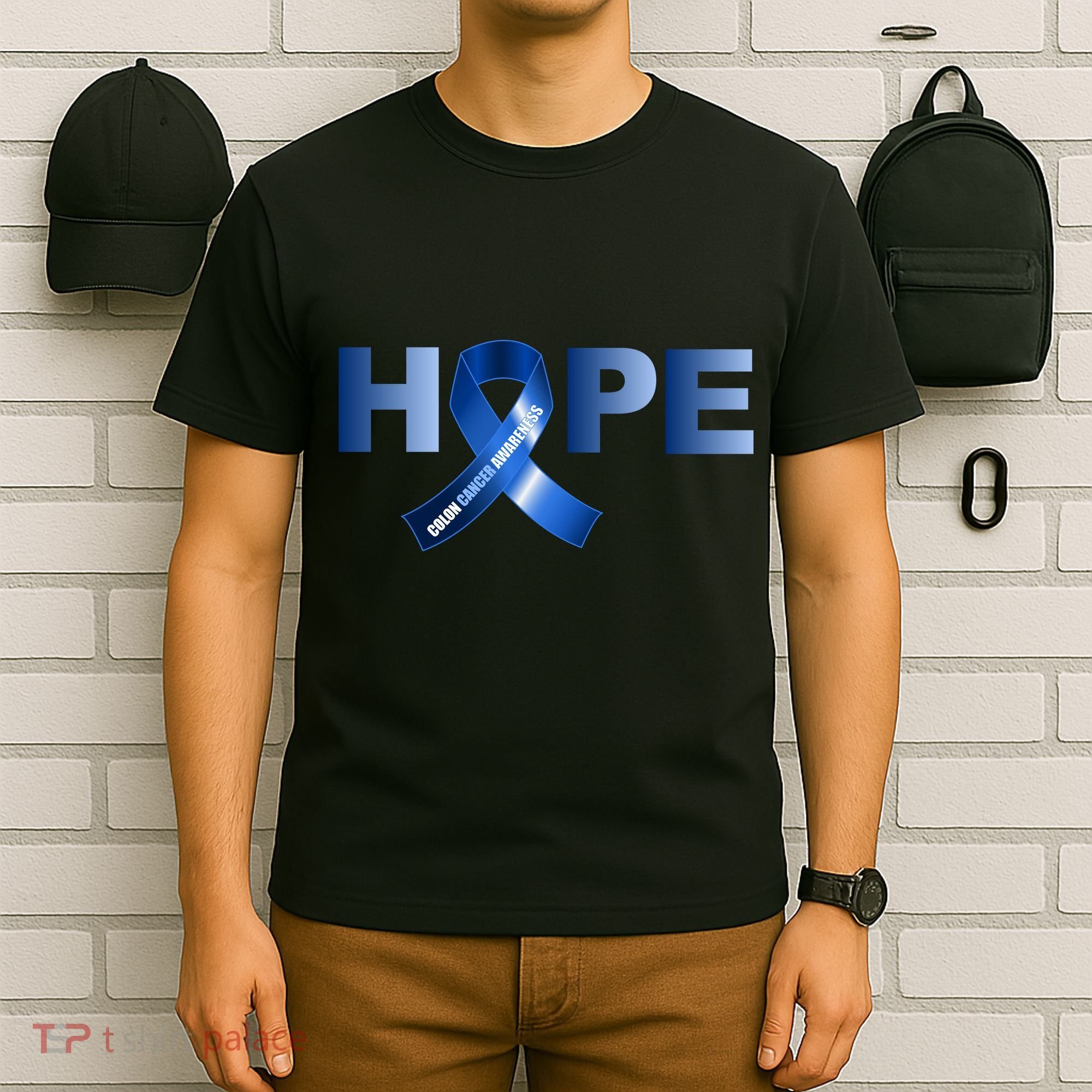 Hope Colon Cancer Awareness Fight Logo T-Shirt