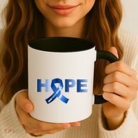 Hope Colon Cancer Awareness Fight Logo Coffee Mug thumb 3