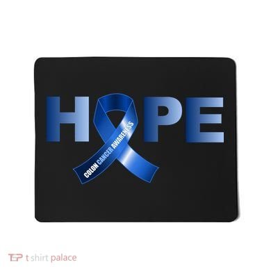Hope Colon Cancer Awareness Fight Logo Mousepad