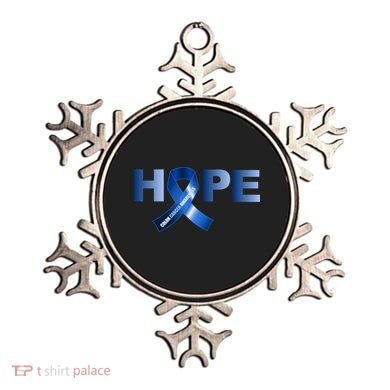 Hope Colon Cancer Awareness Fight Logo Ornament