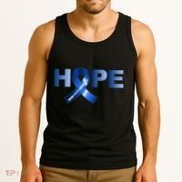 Hope Colon Cancer Awareness Fight Logo Tank Top thumb 3