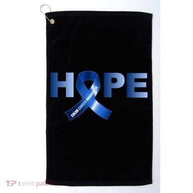 Hope Colon Cancer Awareness Fight Logo Golf Towel