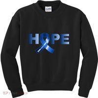 Hope Colon Cancer Awareness Fight Logo Kids Sweatshirt thumb 0