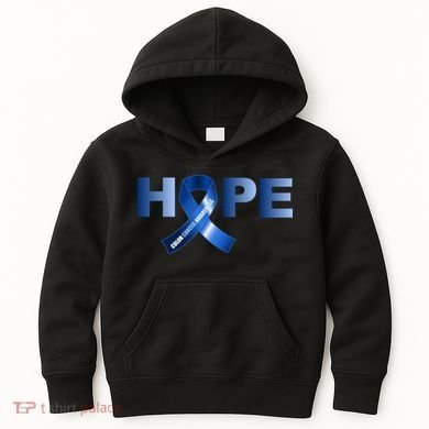 Hope Colon Cancer Awareness Fight Logo Kids Hoodie