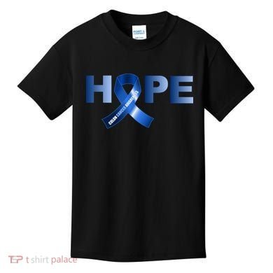 Hope Colon Cancer Awareness Fight Logo Kids T-Shirt