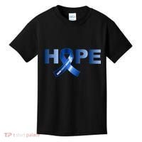 Hope Colon Cancer Awareness Fight Logo Kids T-Shirt thumb 0