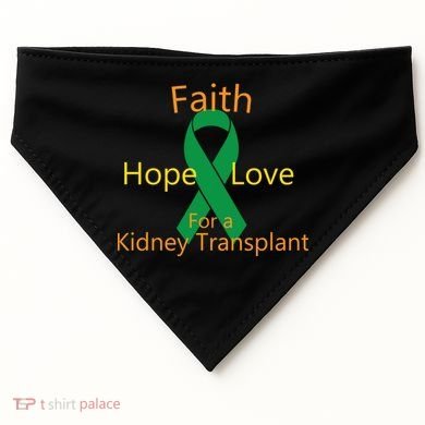 Hope Faith Love For A Kidney Transplant USA-Made Doggie Bandana