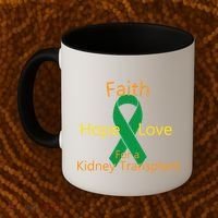 Hope Faith Love For A Kidney Transplant Coffee Mug thumb 2