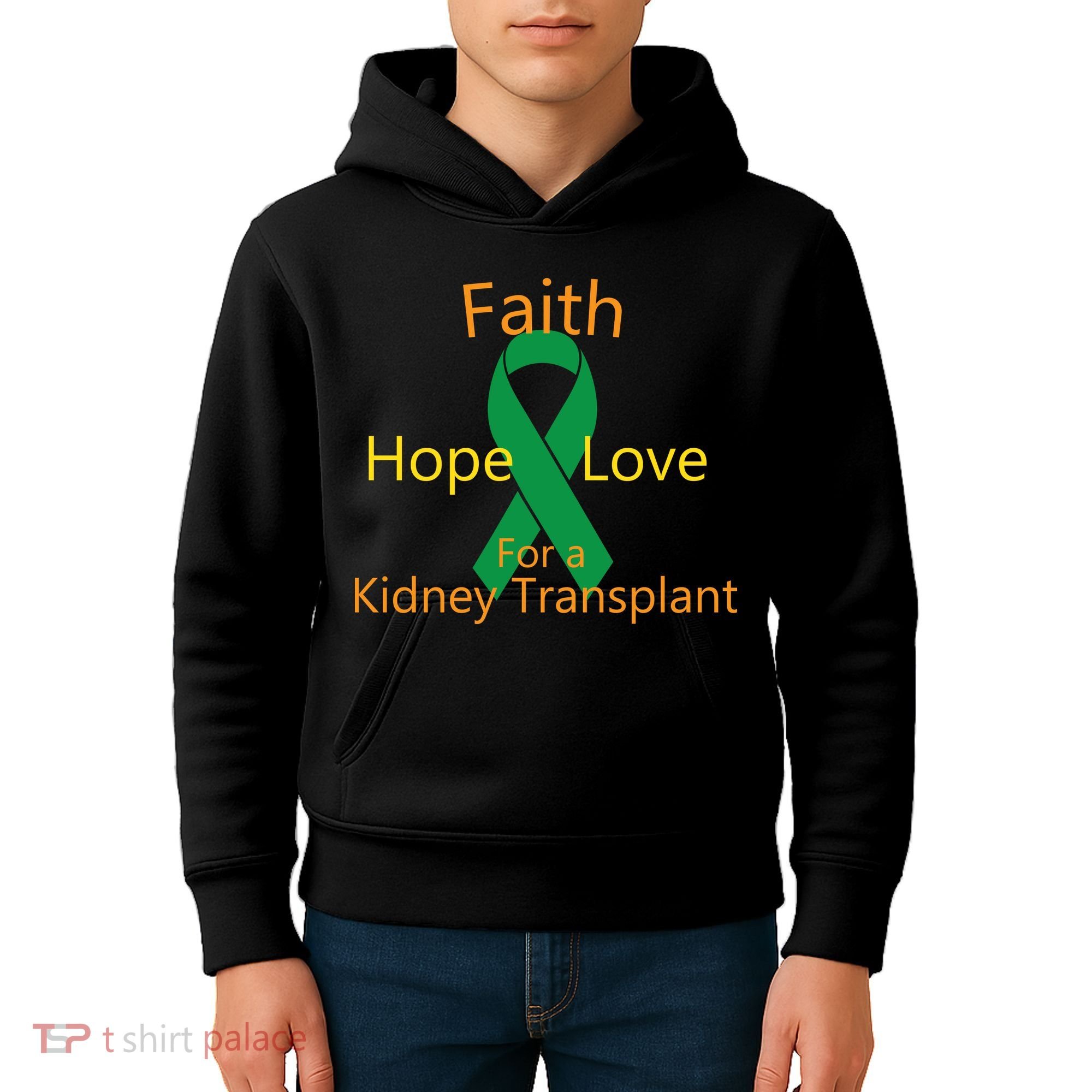 Hope Faith Love For A Kidney Transplant Kids Hoodie