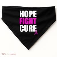 Hope Fight Cure Breast Cancer USA-Made Doggie Bandana thumb 0