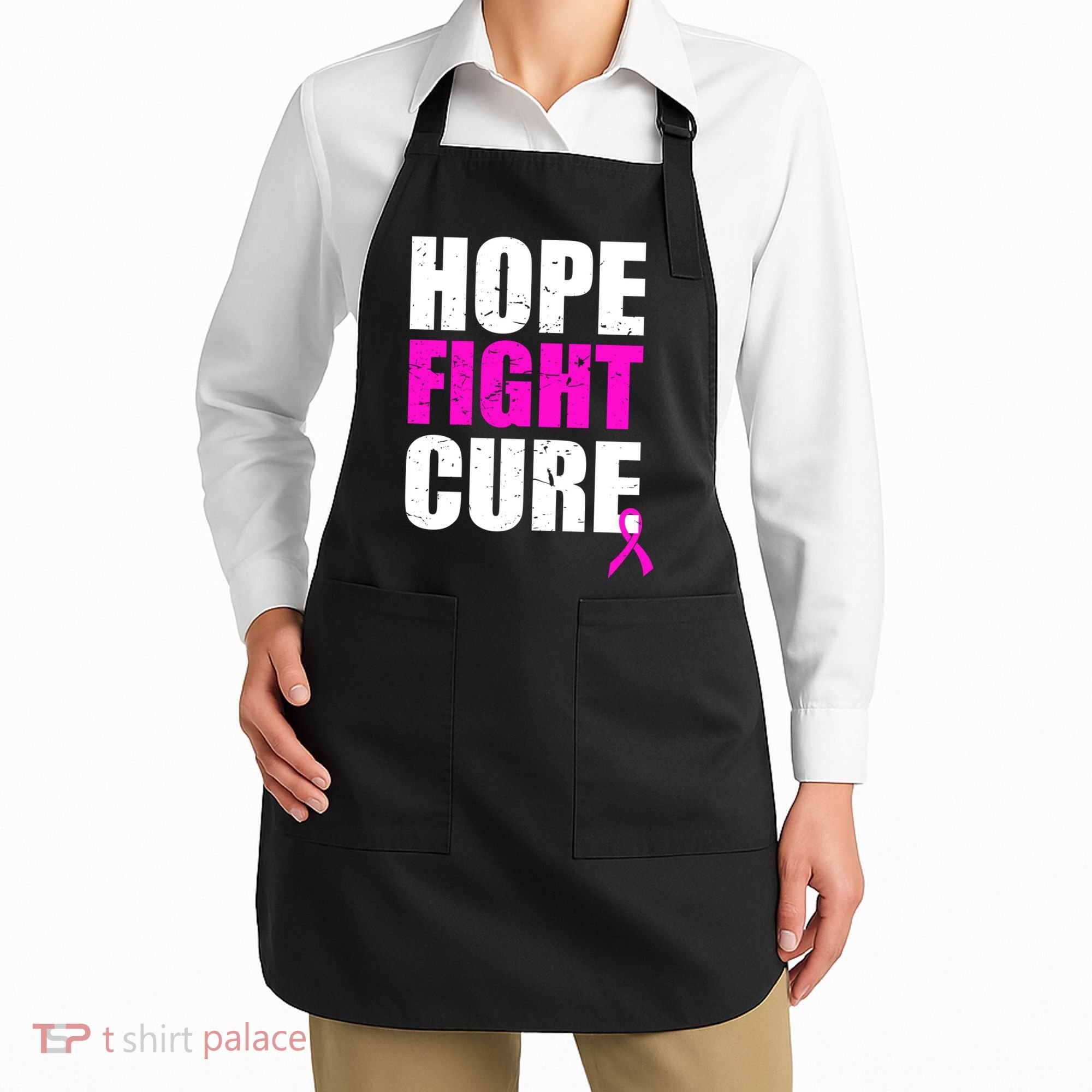 Hope Fight Cure Breast Cancer Apron