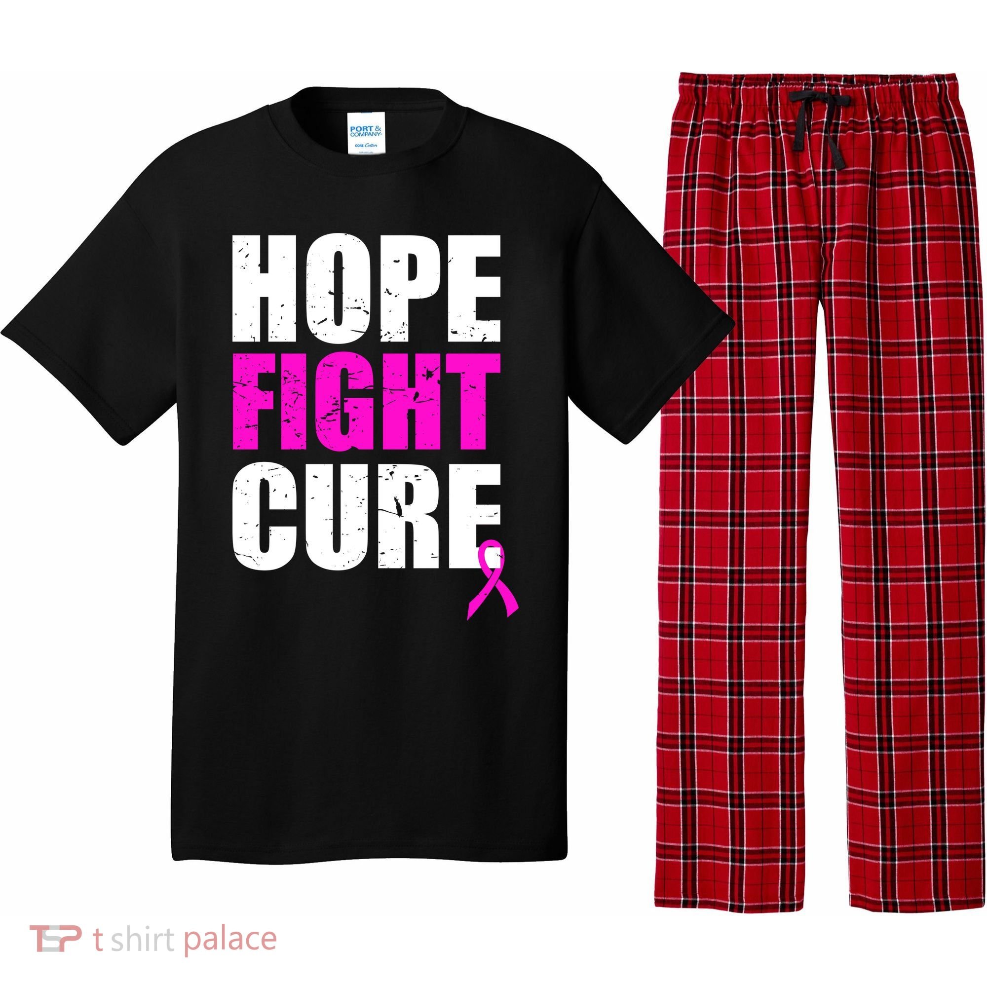 Hope Fight Cure Breast Cancer Pajama Set