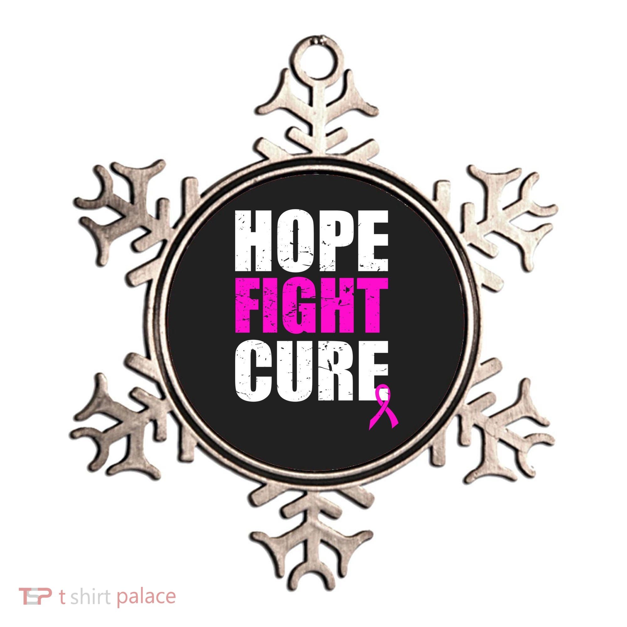 Hope Fight Cure Breast Cancer Ornament