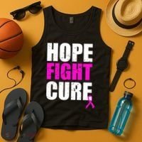 Hope Fight Cure Breast Cancer Tank Top thumb 4