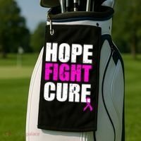 Hope Fight Cure Breast Cancer Golf Towel thumb 2