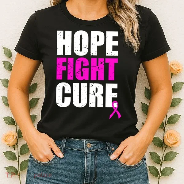Hope Fight Cure Breast Cancer Women's T-Shirt