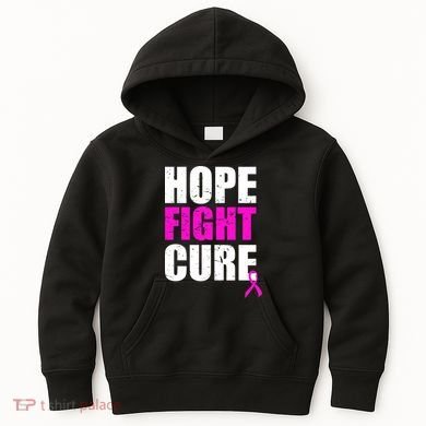 Hope Fight Cure Breast Cancer Kids Hoodie