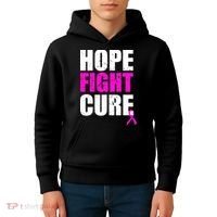 Hope Fight Cure Breast Cancer Kids Hoodie thumb 4
