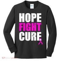Hope Fight Cure Breast Cancer Kids Long Sleeve Shirt thumb 0