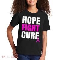Hope Fight Cure Breast Cancer Kids T-Shirt thumb 2