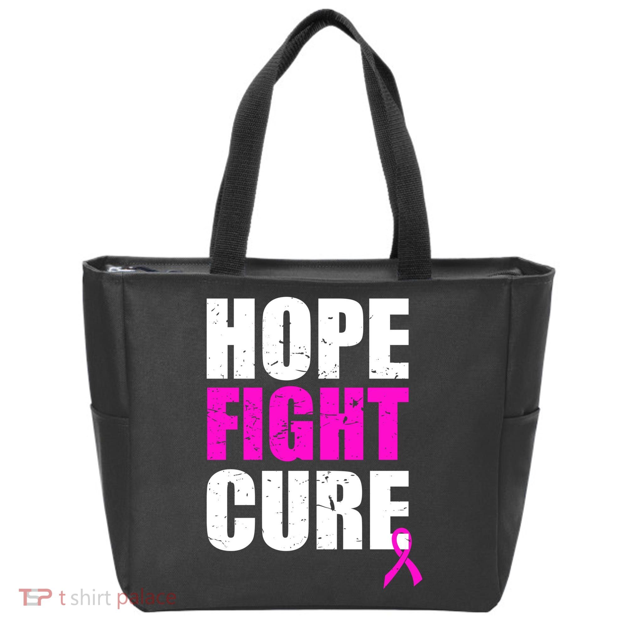 Hope Fight Cure Breast Cancer Tote Bag
