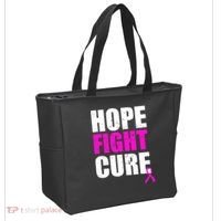Hope Fight Cure Breast Cancer Tote Bag thumb 2