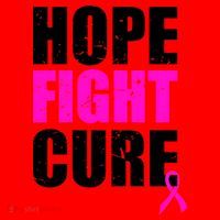 Hope Fight Cure Breast Cancer Santa Hat thumb 1