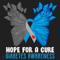 Hope For A Cure Diabetes Awareness Butterfly Women's Sweatshirt thumb 2