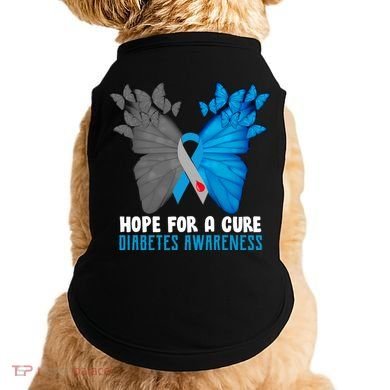 Hope For A Cure Diabetes Awareness Butterfly Doggie Tank