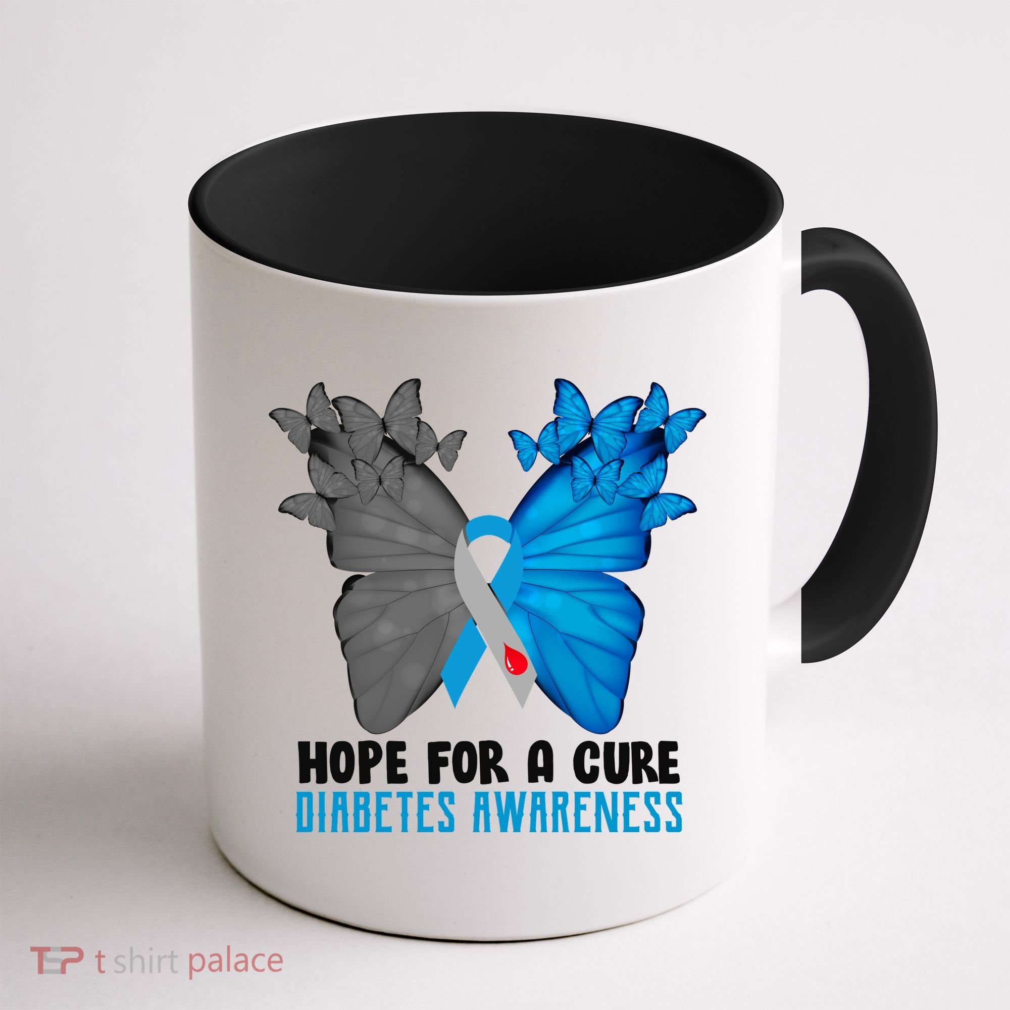 Hope For A Cure Diabetes Awareness Butterfly Coffee Mug