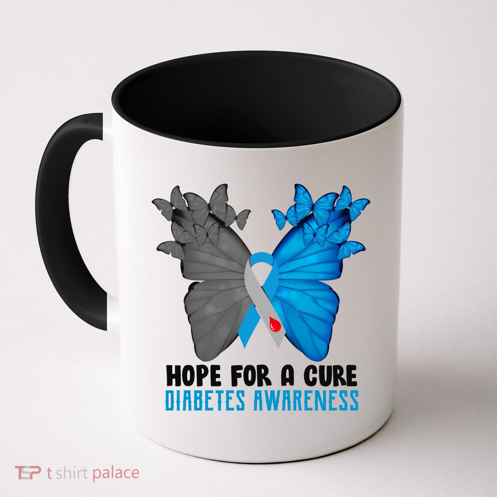 Hope For A Cure Diabetes Awareness Butterfly Coffee Mug