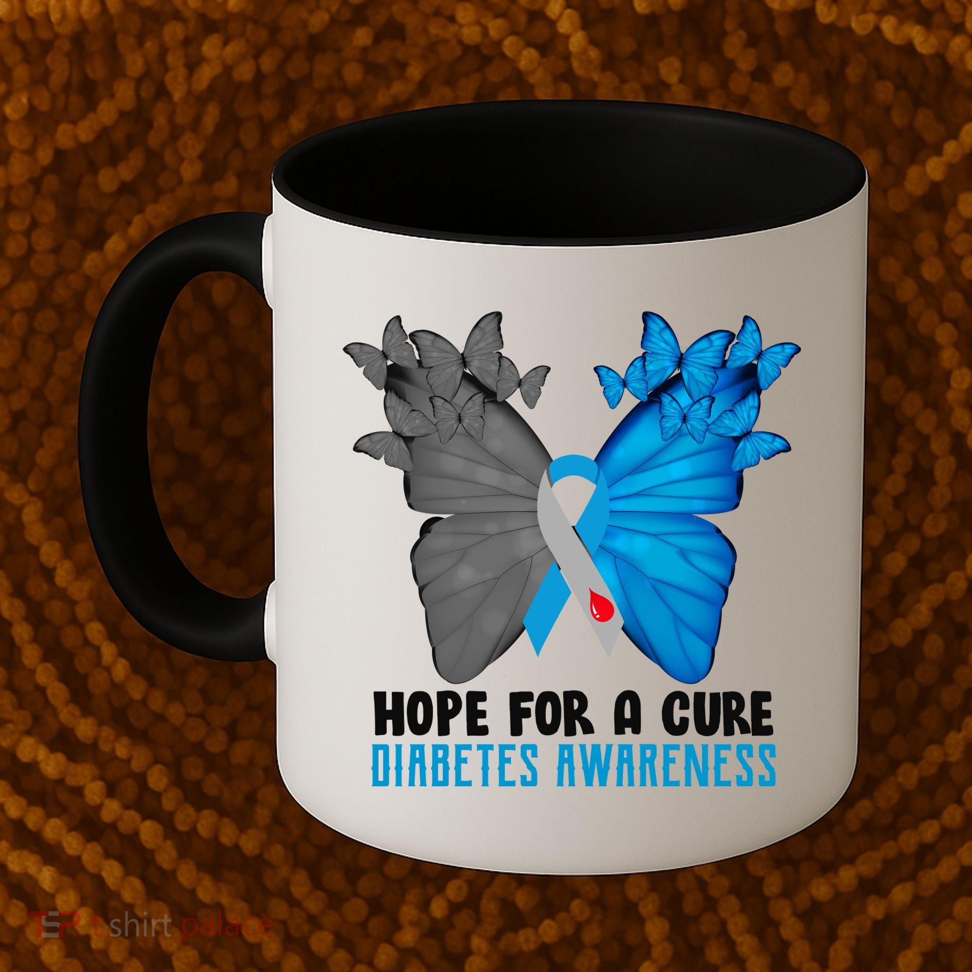 Hope For A Cure Diabetes Awareness Butterfly Coffee Mug