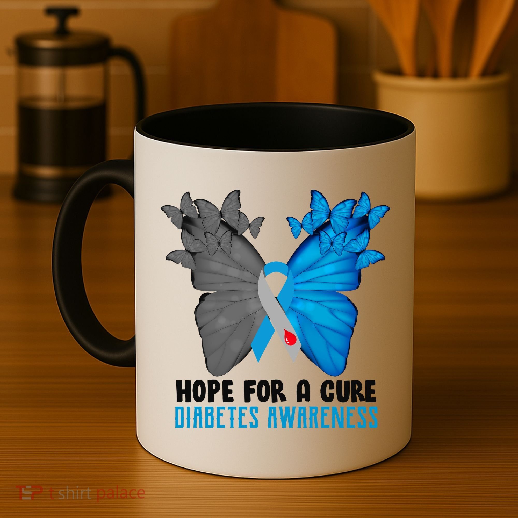 Hope For A Cure Diabetes Awareness Butterfly Coffee Mug