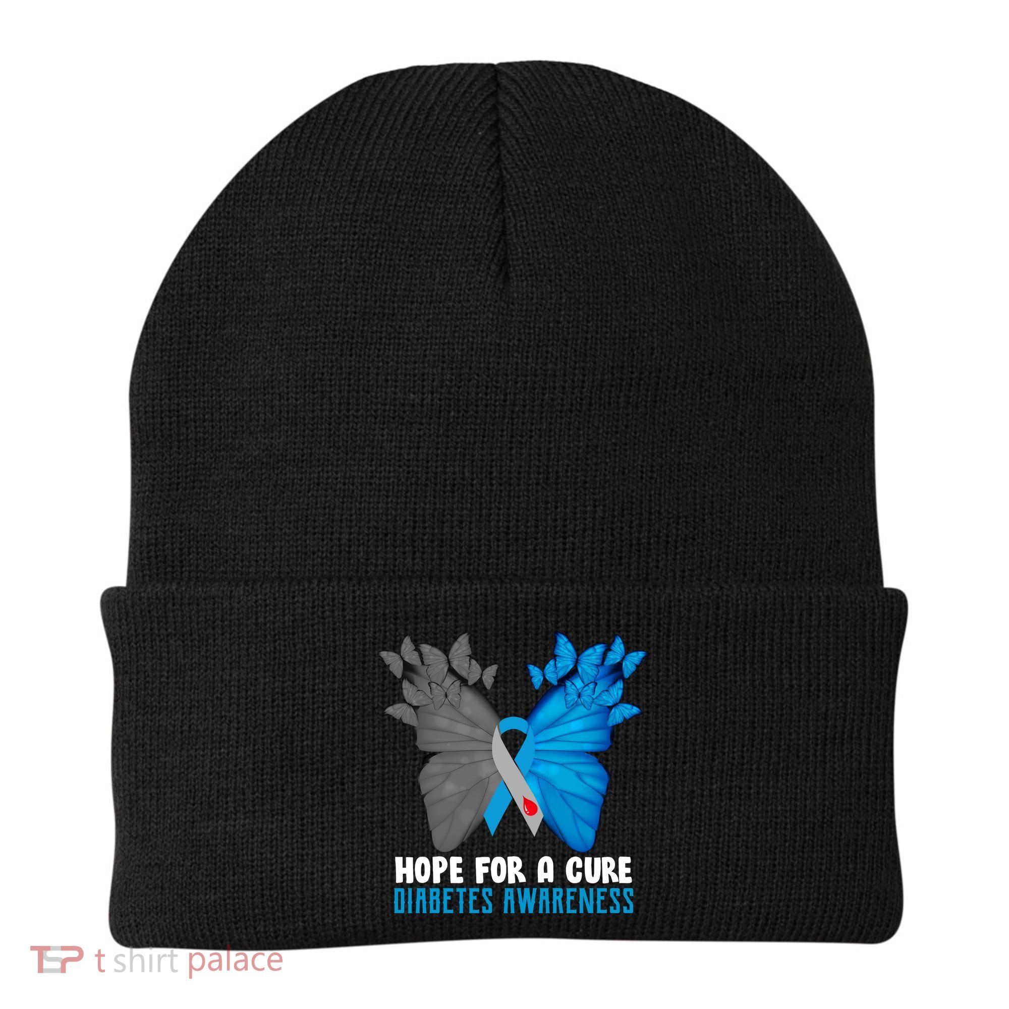 Hope For A Cure Diabetes Awareness Butterfly Beanie