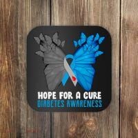 Hope For A Cure Diabetes Awareness Butterfly Coaster thumb 0