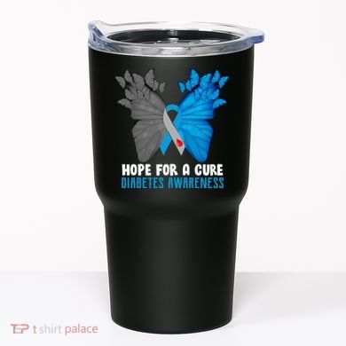 Hope For A Cure Diabetes Awareness Butterfly Tumbler