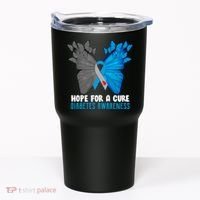Hope For A Cure Diabetes Awareness Butterfly Tumbler thumb 0