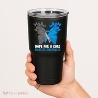Hope For A Cure Diabetes Awareness Butterfly Tumbler thumb 2