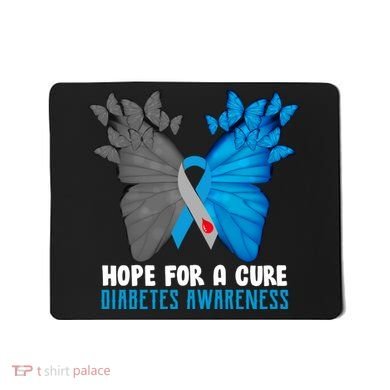 Hope For A Cure Diabetes Awareness Butterfly Mousepad