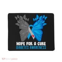 Hope For A Cure Diabetes Awareness Butterfly Mousepad thumb 0
