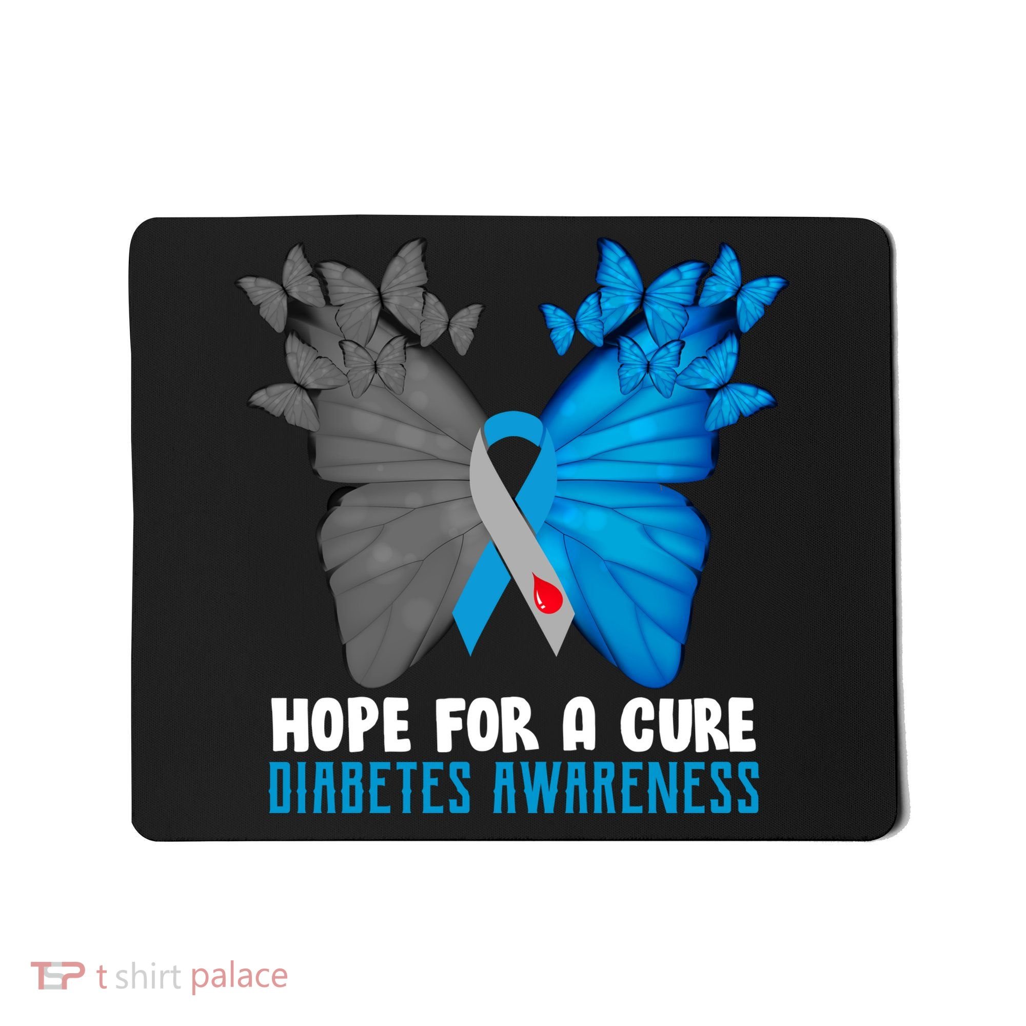 Hope For A Cure Diabetes Awareness Butterfly Mousepad
