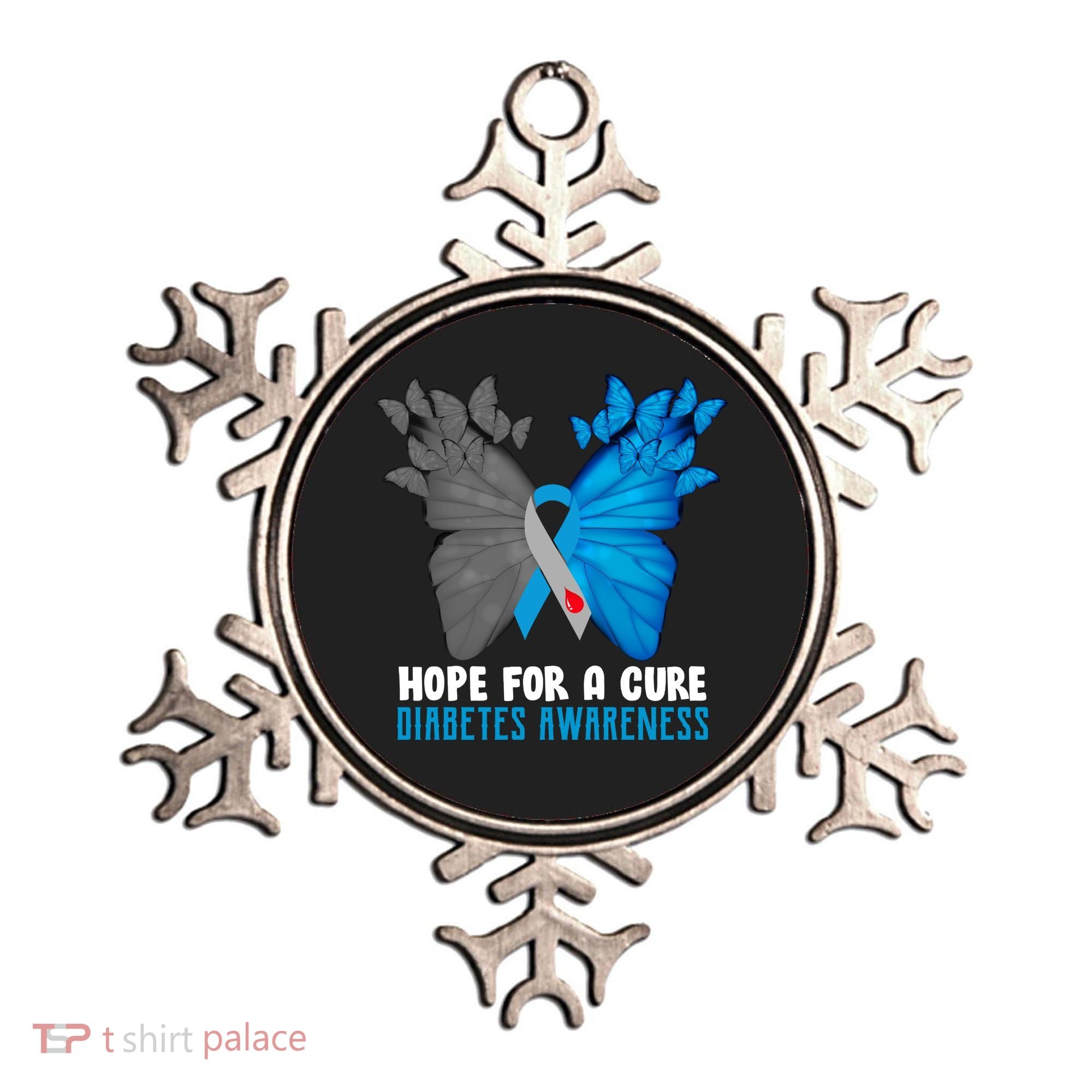 Hope For A Cure Diabetes Awareness Butterfly Ornament